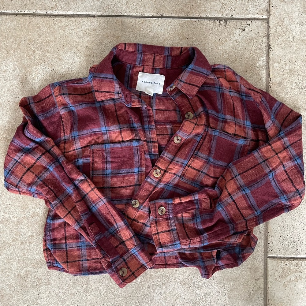 Aeropostale Medium Crop Flannel